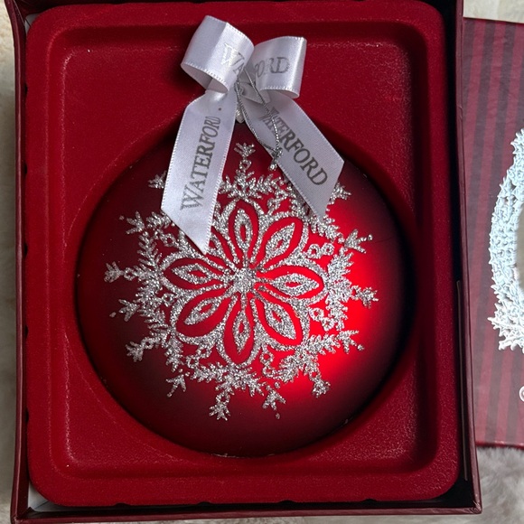 Waterford Festive Red and Silver Ornament - Picture 3 of 11